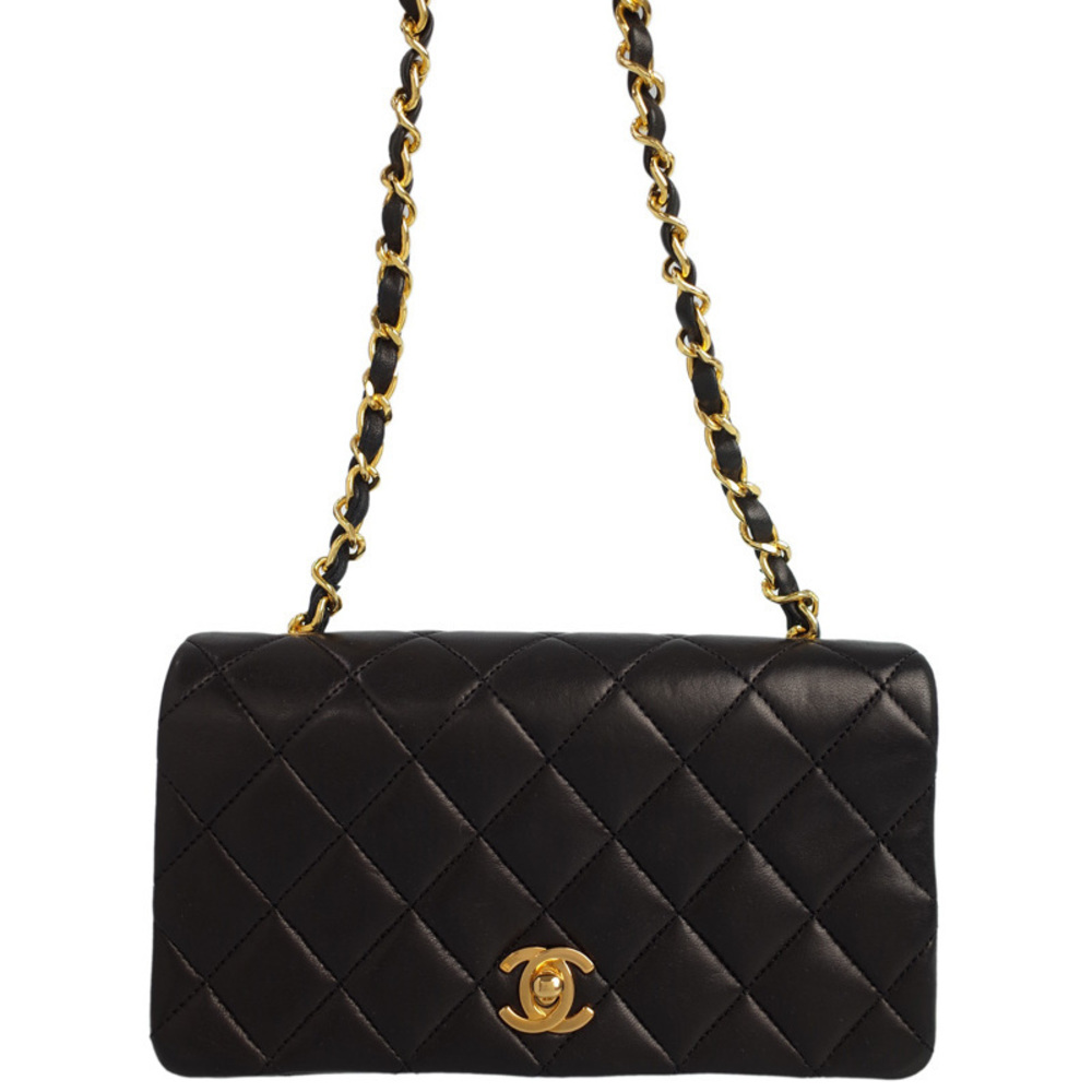 Chanel Mini Matelasse Chain Shoulder Bag Black